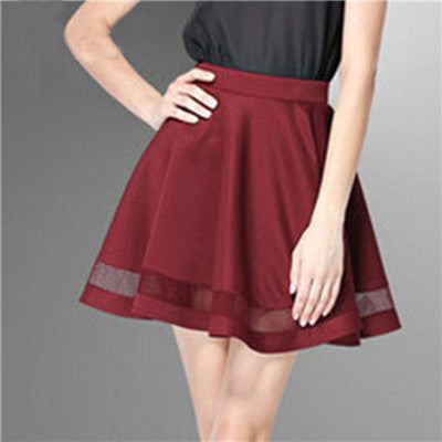 High waist pleated skirt A-line skirt - ROUTINE FASHION